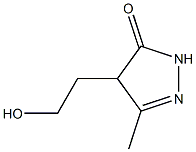 4-(2-hydroxyethyl)-3-methyl-4,5-dihydro-1H-pyrazol-5-one Struktur