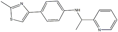 4-(2-methyl-1,3-thiazol-4-yl)-N-[1-(pyridin-2-yl)ethyl]aniline Struktur