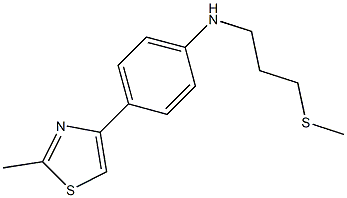 4-(2-methyl-1,3-thiazol-4-yl)-N-[3-(methylsulfanyl)propyl]aniline Struktur