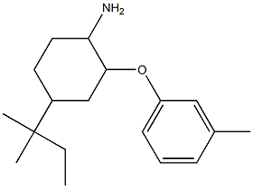 4-(2-methylbutan-2-yl)-2-(3-methylphenoxy)cyclohexan-1-amine Struktur