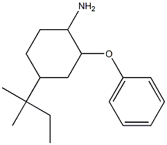 4-(2-methylbutan-2-yl)-2-phenoxycyclohexan-1-amine Struktur