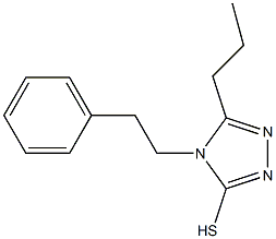 4-(2-phenylethyl)-5-propyl-4H-1,2,4-triazole-3-thiol Struktur