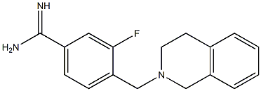 4-(3,4-dihydroisoquinolin-2(1H)-ylmethyl)-3-fluorobenzenecarboximidamide Struktur