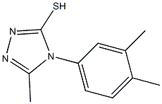 4-(3,4-dimethylphenyl)-5-methyl-4H-1,2,4-triazole-3-thiol Struktur