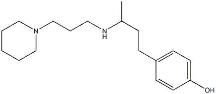 4-(3-{[3-(piperidin-1-yl)propyl]amino}butyl)phenol Struktur