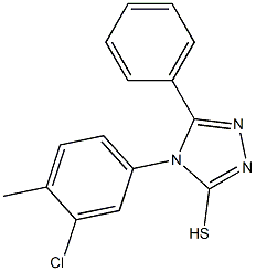 4-(3-chloro-4-methylphenyl)-5-phenyl-4H-1,2,4-triazole-3-thiol Struktur