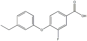 4-(3-ethylphenoxy)-3-fluorobenzoic acid Struktur