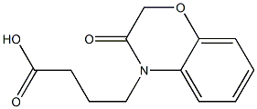 4-(3-oxo-3,4-dihydro-2H-1,4-benzoxazin-4-yl)butanoic acid Struktur