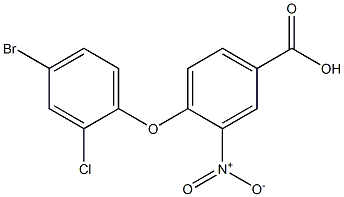 4-(4-bromo-2-chlorophenoxy)-3-nitrobenzoic acid Struktur