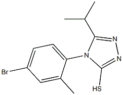 4-(4-bromo-2-methylphenyl)-5-(propan-2-yl)-4H-1,2,4-triazole-3-thiol Struktur