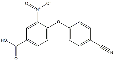 4-(4-cyanophenoxy)-3-nitrobenzoic acid Struktur