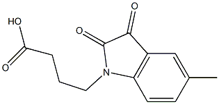 4-(5-methyl-2,3-dioxo-2,3-dihydro-1H-indol-1-yl)butanoic acid Struktur