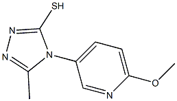 4-(6-methoxypyridin-3-yl)-5-methyl-4H-1,2,4-triazole-3-thiol Struktur