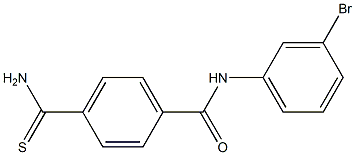 4-(aminocarbonothioyl)-N-(3-bromophenyl)benzamide Struktur