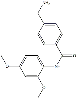 4-(aminomethyl)-N-(2,4-dimethoxyphenyl)benzamide Struktur