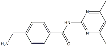 4-(aminomethyl)-N-(4,6-dimethylpyrimidin-2-yl)benzamide Struktur