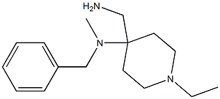 4-(aminomethyl)-N-benzyl-1-ethyl-N-methylpiperidin-4-amine Struktur