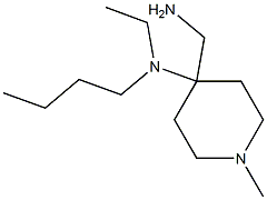 4-(aminomethyl)-N-butyl-N-ethyl-1-methylpiperidin-4-amine Struktur