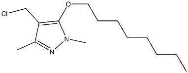 4-(chloromethyl)-1,3-dimethyl-5-(octyloxy)-1H-pyrazole Struktur