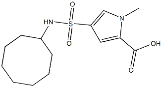 4-(cyclooctylsulfamoyl)-1-methyl-1H-pyrrole-2-carboxylic acid Struktur