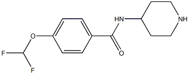 4-(difluoromethoxy)-N-(piperidin-4-yl)benzamide Struktur