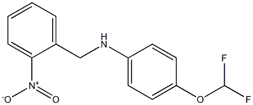 4-(difluoromethoxy)-N-[(2-nitrophenyl)methyl]aniline Struktur