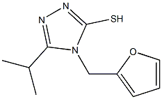 4-(furan-2-ylmethyl)-5-(propan-2-yl)-4H-1,2,4-triazole-3-thiol Struktur