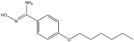 4-(hexyloxy)-N'-hydroxybenzene-1-carboximidamide Struktur