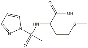 4-(methylsulfanyl)-2-[1-(1H-pyrazol-1-yl)acetamido]butanoic acid Struktur