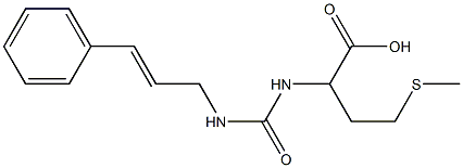 4-(methylsulfanyl)-2-{[(3-phenylprop-2-en-1-yl)carbamoyl]amino}butanoic acid Struktur