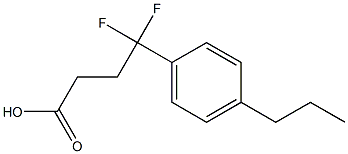 4,4-difluoro-4-(4-propylphenyl)butanoic acid Struktur