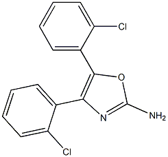 4,5-bis(2-chlorophenyl)-1,3-oxazol-2-amine Struktur