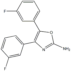 4,5-bis(3-fluorophenyl)-1,3-oxazol-2-amine Struktur