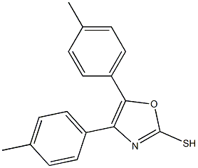 4,5-bis(4-methylphenyl)-1,3-oxazole-2-thiol Struktur