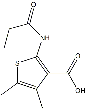 4,5-dimethyl-2-(propionylamino)thiophene-3-carboxylic acid Struktur