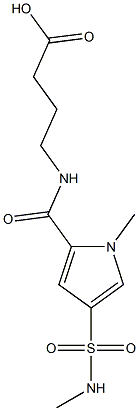 4-[({1-methyl-4-[(methylamino)sulfonyl]-1H-pyrrol-2-yl}carbonyl)amino]butanoic acid Struktur