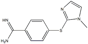 4-[(1-methyl-1H-imidazol-2-yl)sulfanyl]benzene-1-carboximidamide Struktur