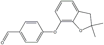 4-[(2,2-dimethyl-2,3-dihydro-1-benzofuran-7-yl)oxy]benzaldehyde Struktur