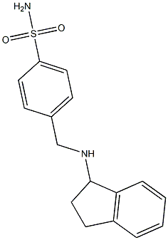 4-[(2,3-dihydro-1H-inden-1-ylamino)methyl]benzene-1-sulfonamide Struktur