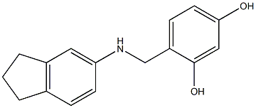 4-[(2,3-dihydro-1H-inden-5-ylamino)methyl]benzene-1,3-diol Struktur