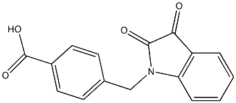 4-[(2,3-dioxo-2,3-dihydro-1H-indol-1-yl)methyl]benzoic acid Struktur