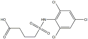 4-[(2,4,6-trichlorophenyl)sulfamoyl]butanoic acid Struktur