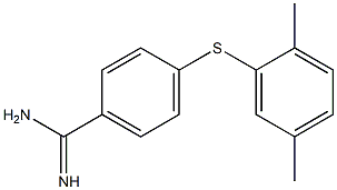 4-[(2,5-dimethylphenyl)sulfanyl]benzene-1-carboximidamide Struktur