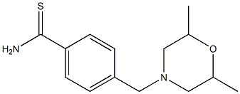 4-[(2,6-dimethylmorpholin-4-yl)methyl]benzenecarbothioamide Struktur