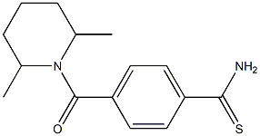 4-[(2,6-dimethylpiperidin-1-yl)carbonyl]benzenecarbothioamide Struktur