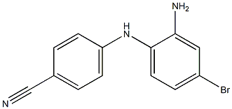 4-[(2-amino-4-bromophenyl)amino]benzonitrile Struktur