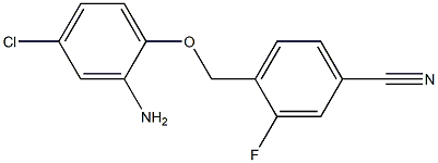 4-[(2-amino-4-chlorophenoxy)methyl]-3-fluorobenzonitrile Struktur