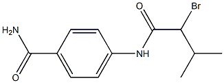 4-[(2-bromo-3-methylbutanoyl)amino]benzamide Struktur