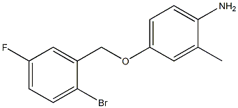 4-[(2-bromo-5-fluorobenzyl)oxy]-2-methylaniline Struktur