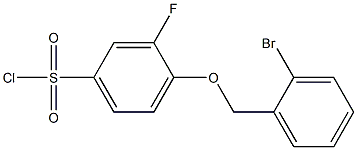 4-[(2-bromophenyl)methoxy]-3-fluorobenzene-1-sulfonyl chloride Struktur